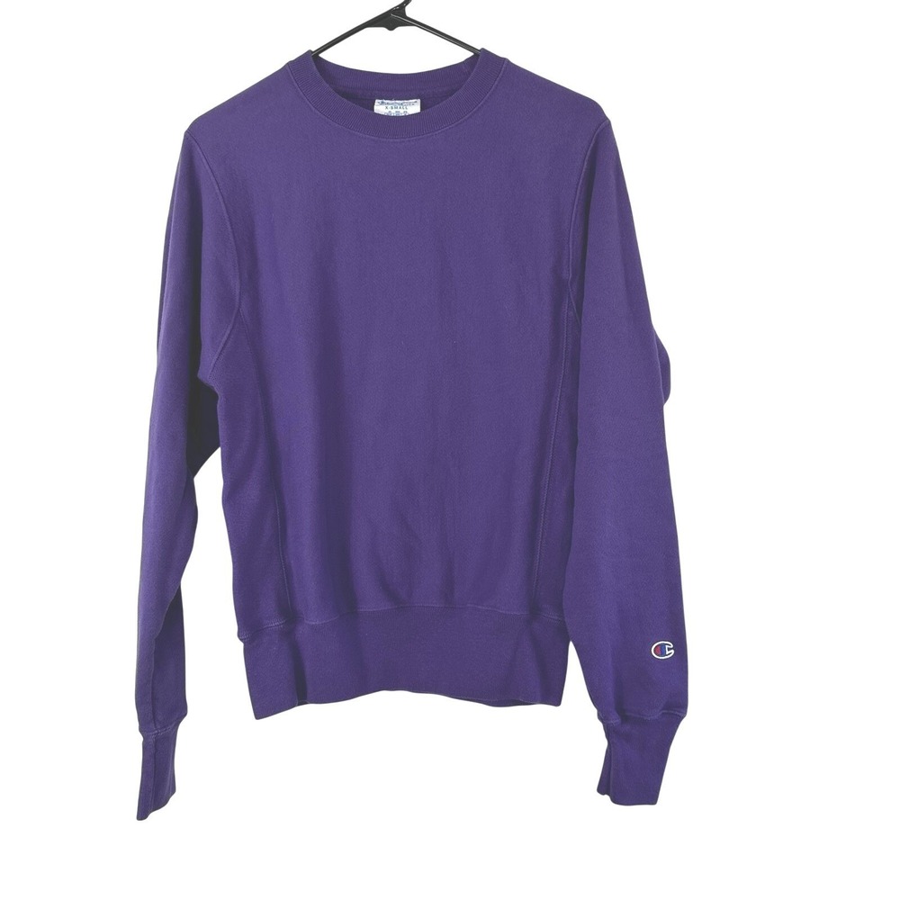 Vintage 90s Champion Reverse Weave Crewneck Sweatshirt Womens XS Purple‎ USA